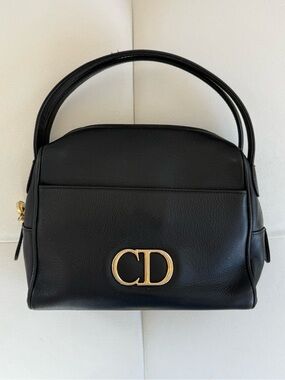 Christian Dior Leather CD logo Handbag black WS21832